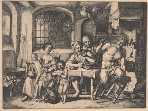 O Sátiro na Casa dos Camponeses de Christian Wilhelm Ernst Dietrich