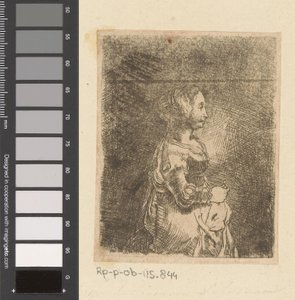 Mulher com anel na mão de Christian Wilhelm Ernst Dietrich