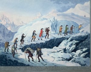 Horace-Benedict de Saussure no cume do Monte Branco em agosto de 1787