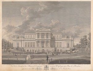 Welgelegen: Vista da Frente da Casa de Campo chamada Welgelegen em Harlem Wood, Pertencente ao Sr. Henry Hope de Amesterdão
