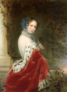 Retrato da imperatriz Alexandra Fyodorovna Charlotte da Prússia, imperadores Nicholas I esposa 1798-1860, 1852