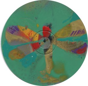 Libélula,c.2023 (acrílico sobre CD) de Christina Saj