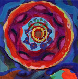 Meditação 4 Radiance Mandala, c. 2017 (acrílico sobre tela)