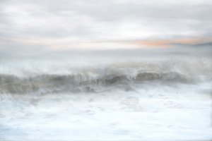 Ondas do oceano enevoadas