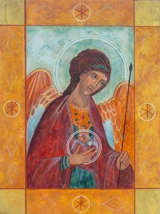 Arcanjo Miguel, 2005 (têmpera de ovo, folha de ouro, madeira)