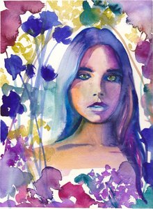 Mulher Floral Sonhadora de Christine Lindstrom