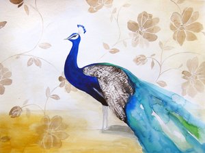 Elegante Pavão Azul de Christine Lindstrom
