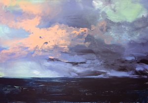 Céu sobre o oceano tempestuoso de Christine Lindstrom