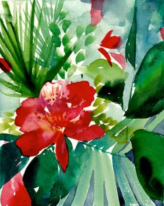 Flores tropicais vibrantes de Christine Lindstrom