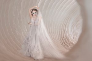 Mulher elegante com véu de Christine von Diepenbroek