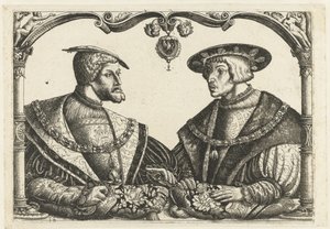 Carlos V e Fernando I de Christoffel Bockstorffer