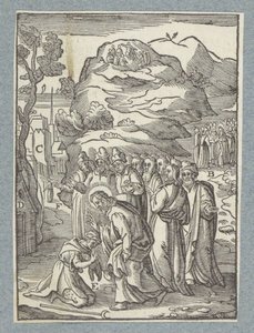 Cristo cura um leproso de Christoffel van Sichem (II)