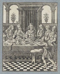 Festa de Vasti, esposa de Assuero de Christoffel van Sichem (II)