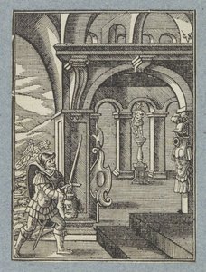 Cabeça de Saul é trazida ao templo dos filisteus de Christoffel van Sichem (II)