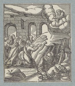 O clamor dos israelitas por socorro ouvido por Deus Pai de Christoffel van Sichem (II)