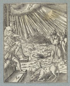 Peste de peste bovina ou peste de granizo e trovoadas de Christoffel van Sichem (II)