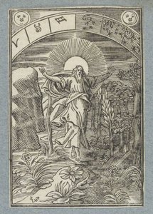 Quarto dia da criação: criação do sol, lua e estrelas de Christoffel van Sichem (II)