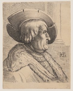 Retrato de fantasia de um homem idoso de perfil