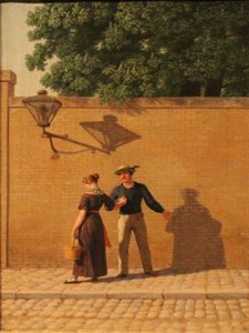 Dinamarquês:  En matros, som tager afsked med sin pige Um marinheiro que se despede da sua rapariga de Christoffer Wilhelm Eckersberg