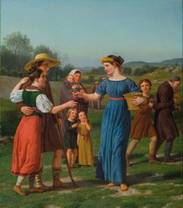 "A Donzela de Longe" Do poema de Schiller de Christoffer Wilhelm Eckersberg