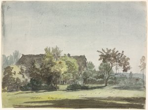 Quinta atrás das árvores, c. 1790.