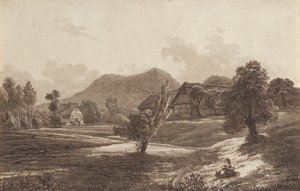 Paisagem Lusatian com a Montanha Landeskrone
