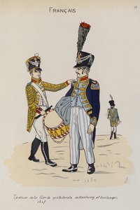 Um baterista e mestre Baker da Guarda da Prefeitura de Hamburgo, c.1806