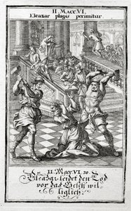 Eleazar aceita de bom grado a pena de morte, Maccabees 1695
