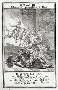Deus assusta Heliodoro em um templo, 2 Macabeus (3: 21-28), 1695