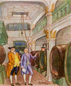 Weinkellerei / Adega (litografia a cores)