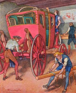 Stellmacherei / Wheelwright (litografia a cores)