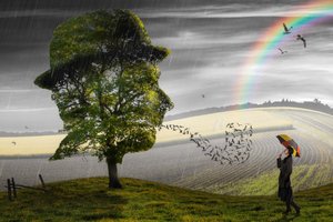 Chuva surreal e esperança de Christophe Kiciak
