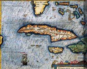 Mapa do Mar das Caraíbas por Christophe Plantin de Christophe Plantin