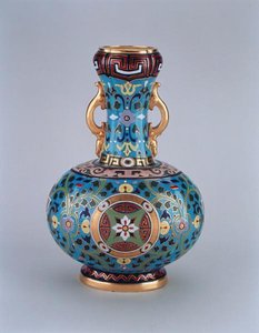 Jarra decorada em imitação de cloisonne, Minton & Co, c.1870 (porcelana) de Christopher Dresser