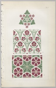 A arte do design decorativo: com um apêndice, dando as horas do dia em que as flores abrem, publicado pela Day & Son, Londres, 1862 de Christopher Dresser