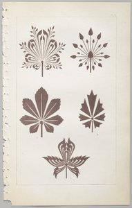 A arte do design decorativo: com um apêndice, dando as horas do dia em que as flores abrem, publicado pela Day & Son, Londres, 1862 de Christopher Dresser
