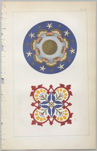 A arte do design decorativo: com um apêndice, dando as horas do dia em que as flores abrem, publicado pela Day & Son, Londres, 1862 de Christopher Dresser