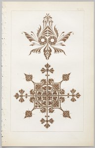 A arte do design decorativo: com um apêndice, dando as horas do dia em que as flores abrem, publicado pela Day & Son, Londres, 1862 de Christopher Dresser