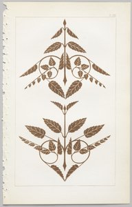 A arte do design decorativo: com um apêndice, dando as horas do dia em que as flores abrem, publicado pela Day & Son, Londres, 1862 de Christopher Dresser