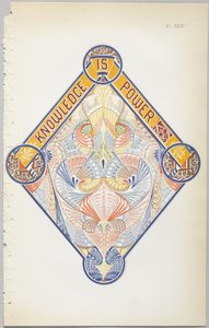 A arte do design decorativo: com um apêndice, dando as horas do dia em que as flores abrem, publicado pela Day & Son, Londres, 1862 de Christopher Dresser