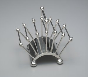 Rack de torradas, c.1881 (placa de prata)