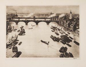 Pontes de Londres, pub. 1924. de Christopher Richard Wynne Nevinson