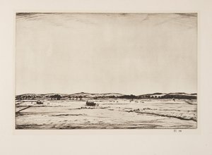 Sussex Downs, pub. 1926. de Christopher Richard Wynne Nevinson