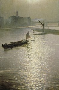 Da Ponte de Waterloo: Sun Bursting através do nevoeiro, c.1924 de Christopher Richard Wynne Nevinson