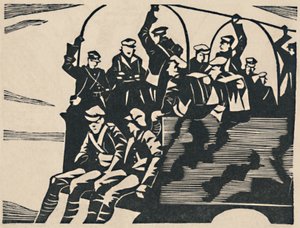 Caminhões-saltadores, 1919 de Christopher Richard Wynne Nevinson