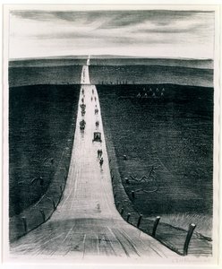 A estrada de Arras para Bapaume, 1918 de Christopher Richard Wynne Nevinson