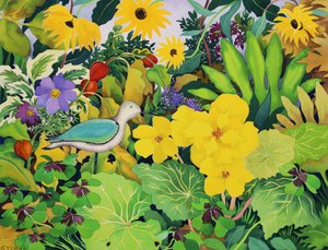Jardim de outono (aguarela sobre papel) de Christopher Ryland