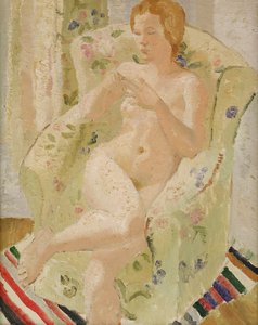 Menina nua sentada em um Interior, 1928