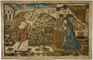 A Anunciação de Circle of Andrea Mantegna