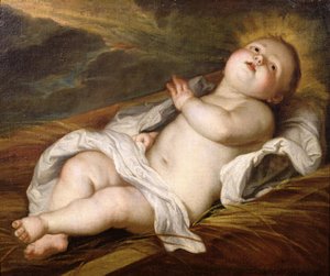 Christ infantil de Circle of Anthony van Dyck